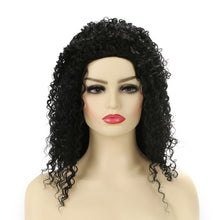 Load image into Gallery viewer, Quick Weave Synthetic Curly Half Wig Color #1B Natural Black