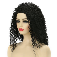 Load image into Gallery viewer, Quick Weave Synthetic Curly Half Wig Color #1B Natural Black