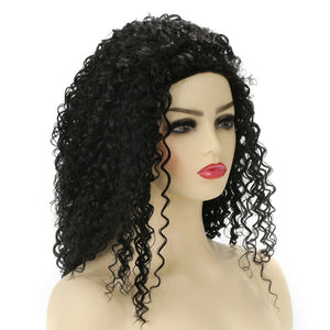 Quick Weave Synthetic Curly Half Wig Color #1B Natural Black