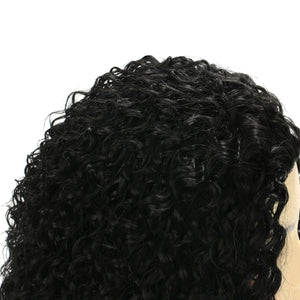 Quick Weave Synthetic Curly Half Wig Color #1B Natural Black