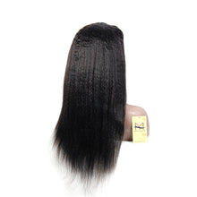 Load image into Gallery viewer, Human Virgin Hair Lace Front Wigs with Baby Hair Pre Plucked Natural Hairline for Ladies--Kinky Straight